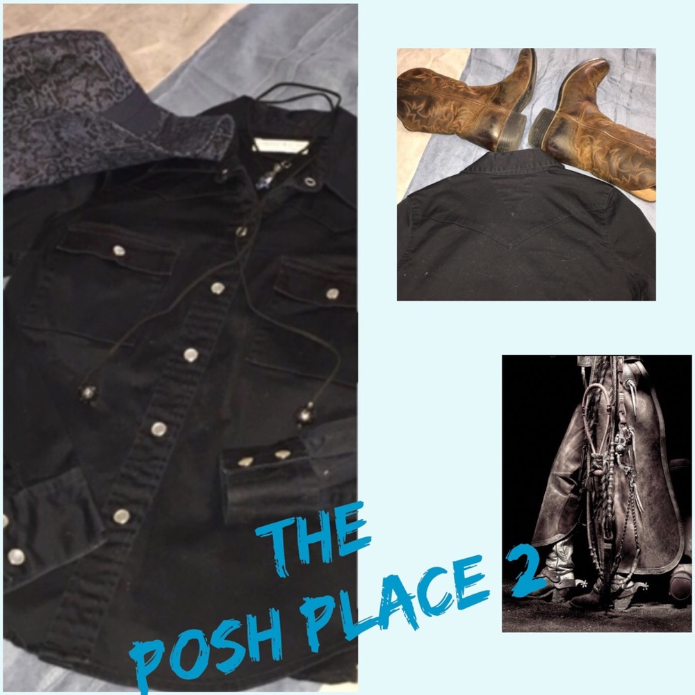 👢Tommy Jeans Cowgirl Shirt with bling buttons👢