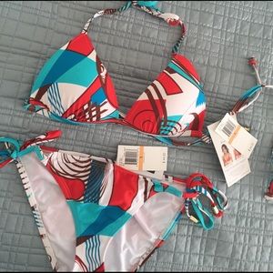Voda swim push up bikini and bottom, NWT!