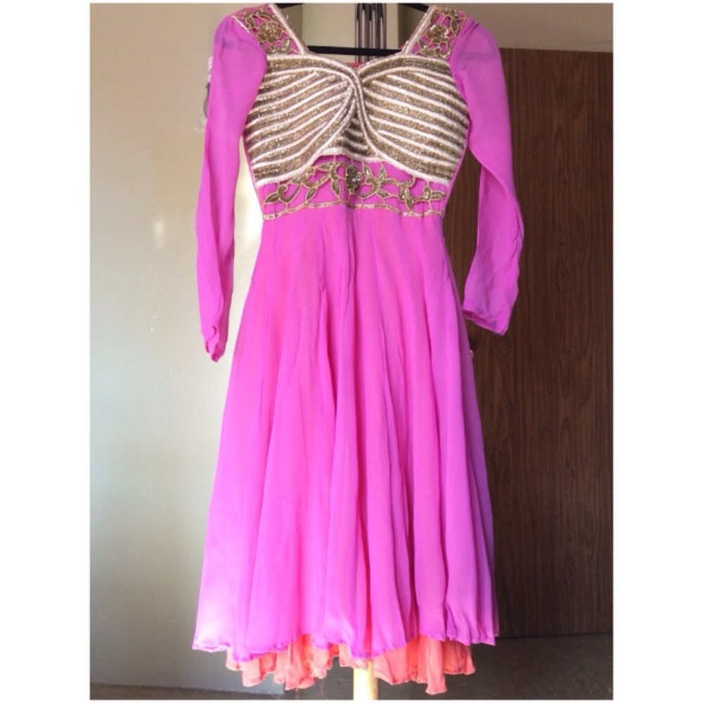 Purple anarkali Indian dress Bollywood dress