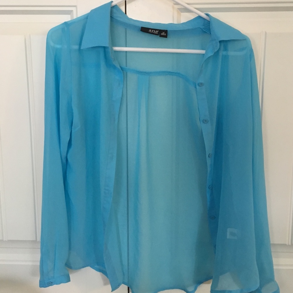 Sheer button up shirt
