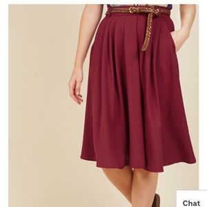 Modcloth Breathtaking Tiger Lilies Midi Skirt