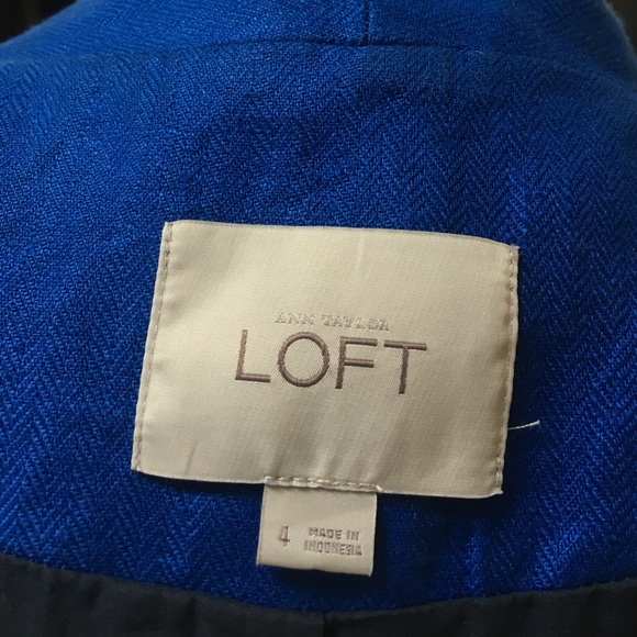 Cobalt Blue Linen Jacket - Picture 6 of 6