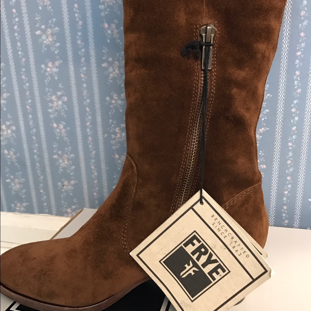 NWT  FRYE Over the Knee Suede "Clara" Tassel Tall G O R G E O U S  Boots - Picture 8 of 11