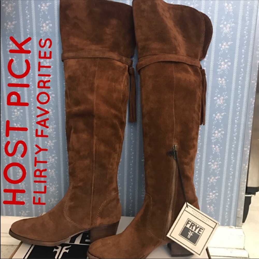 NWT  FRYE Over the Knee Suede "Clara" Tassel Tall G O R G E O U S  Boots - Picture 11 of 11