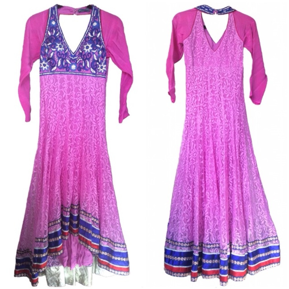 purple anarkali dress Indian dress Bollywood dress