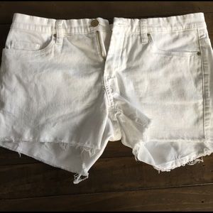 Blank NYC white denim shorts