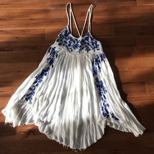 Free People Grecian Floral Embroidered dress