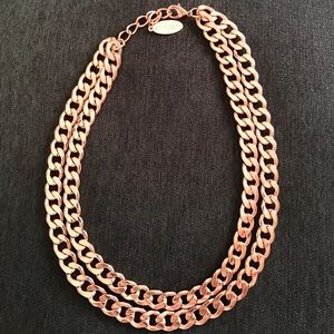 BaubleBar Rose Double Curb Chain Necklace