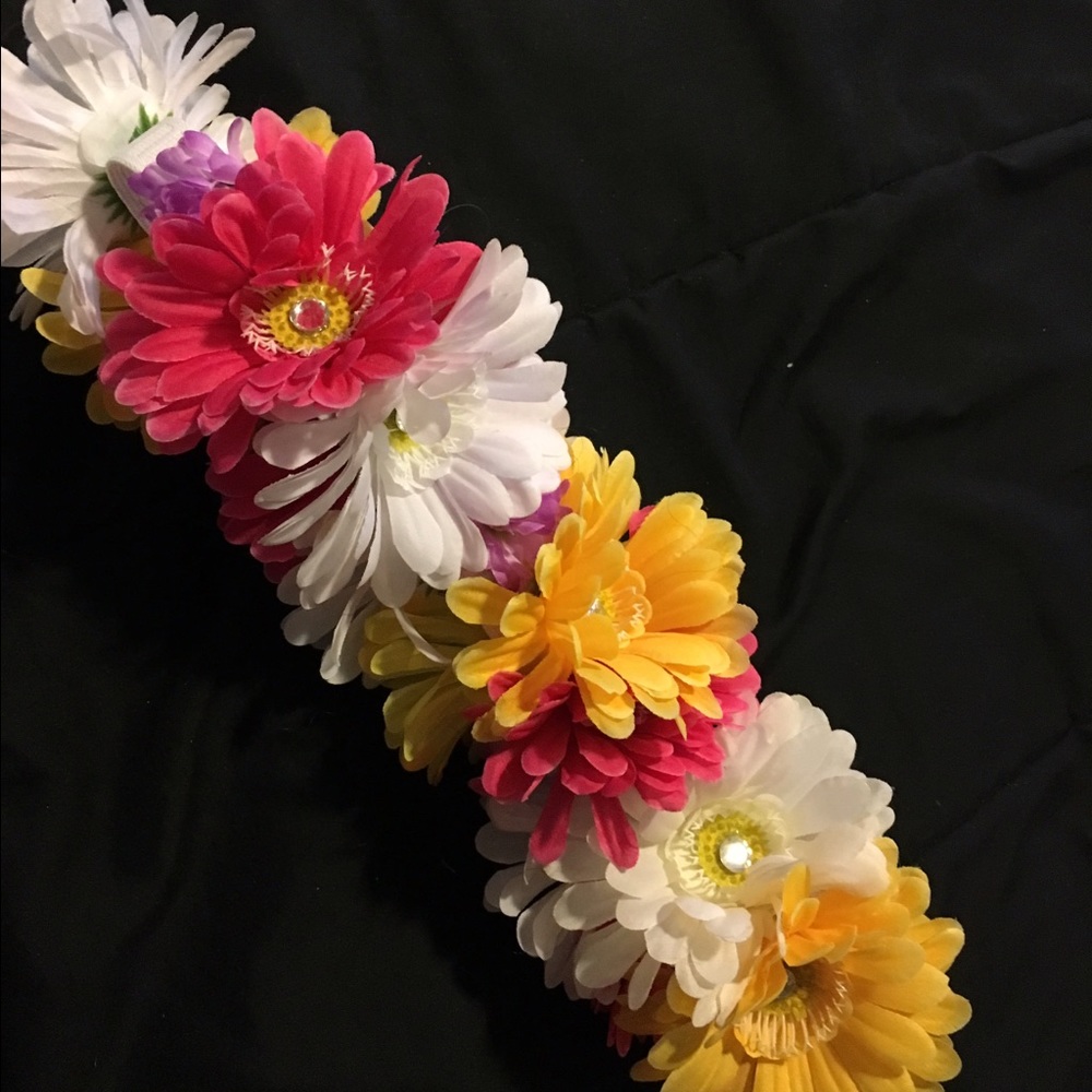Custom flower head crown