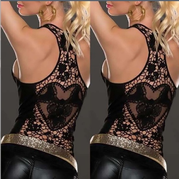 Sexy Heart Lace Tank! - Picture 3 of 4