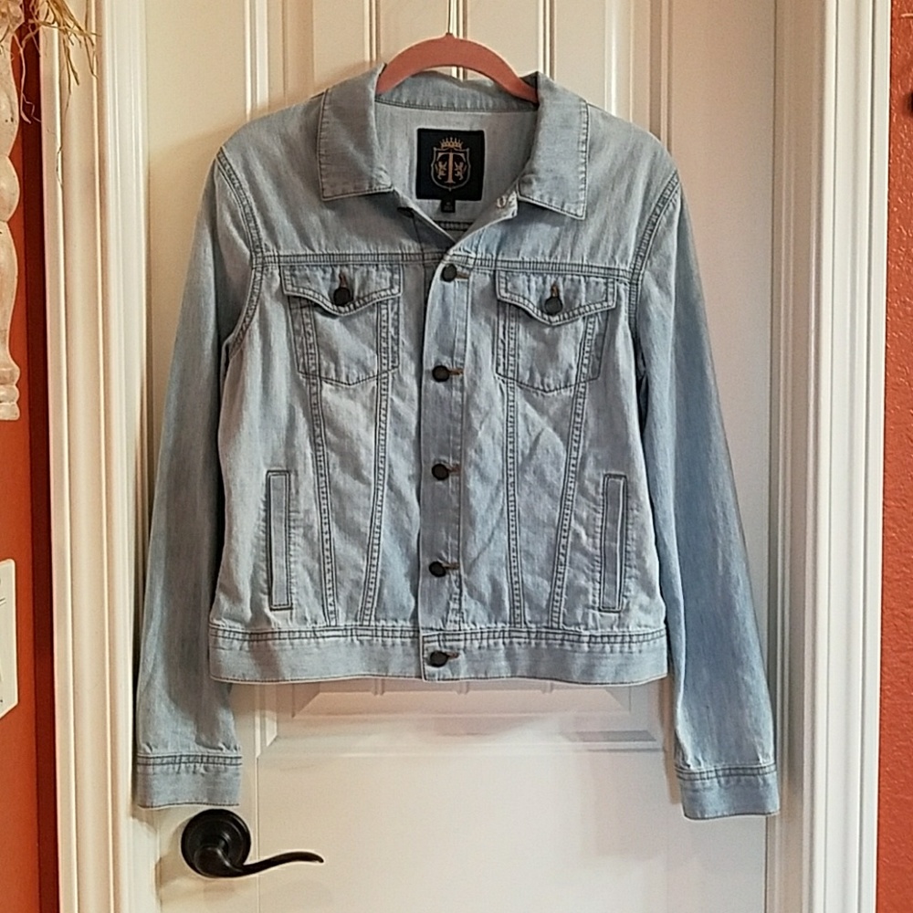Talbots Denim button top