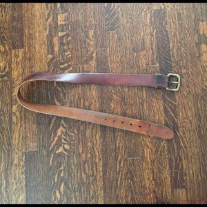 Brown leather belt