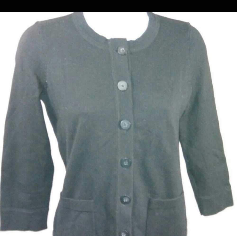 Eddie Bauer button down black cardigan