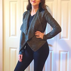 Jack by BB Dakota Drape Front Green Jacket