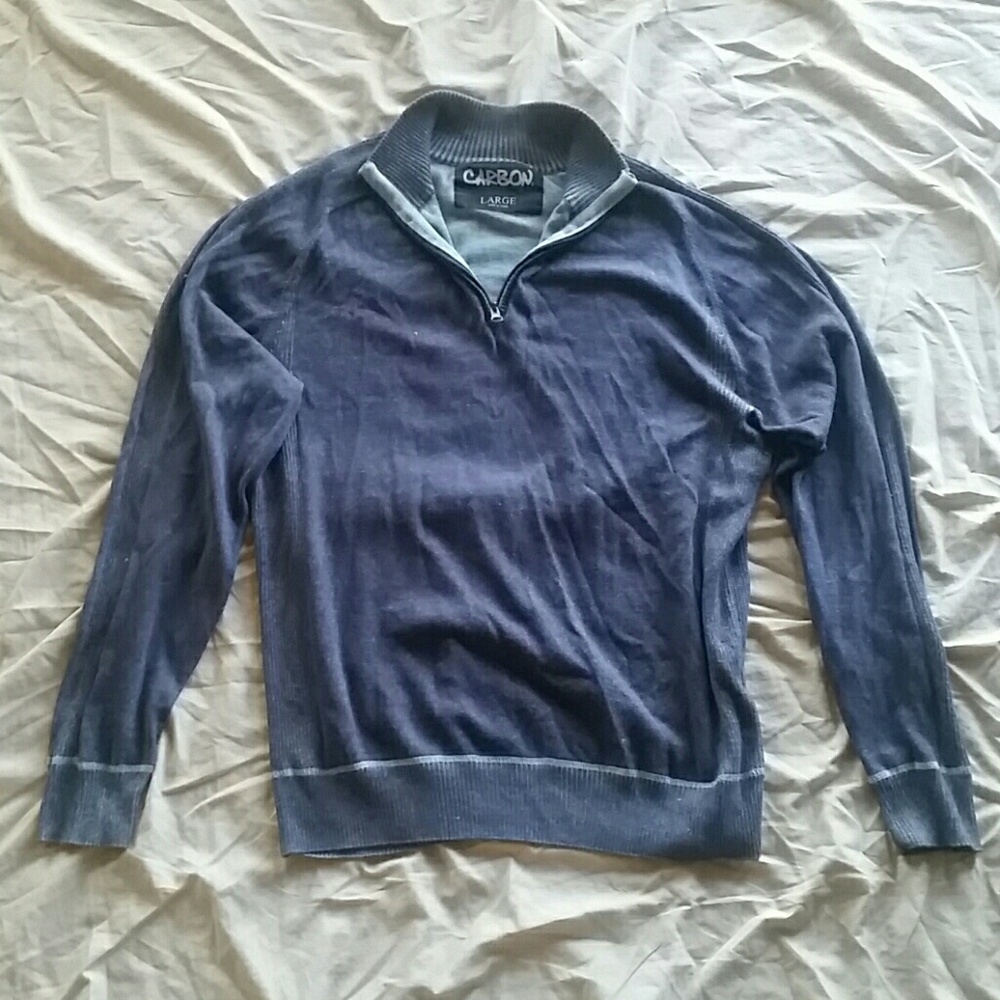 Blue Zipper-Collared Sweater Thing