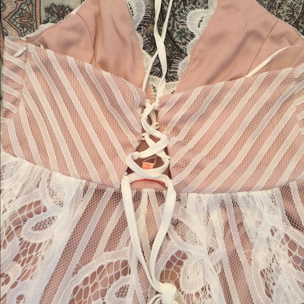 White lace romper, rompers, lace romper, lace - Picture 4 of 6