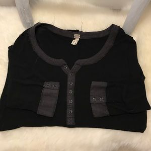 Free People Long-Sleeve Button Thermal