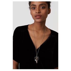 NWT Loft Stone Circle Pendant Necklace