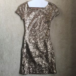 Gold Glitter Dress