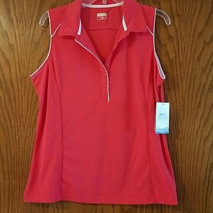 Sleeveless golf shirt, tags on,never worn.