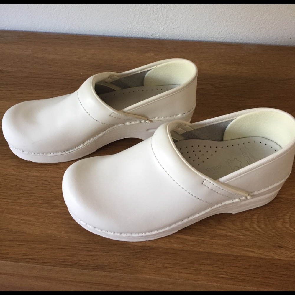 DANSKO Womens Professional Clogs White Box Leather