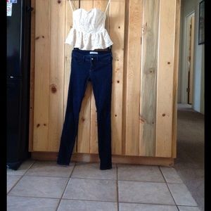 Adorable lace Pins and Needles strapless top