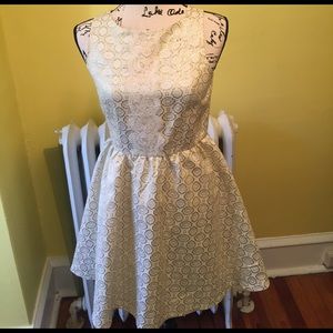 Xhilaration Beige and Gold Sleeveless Dress