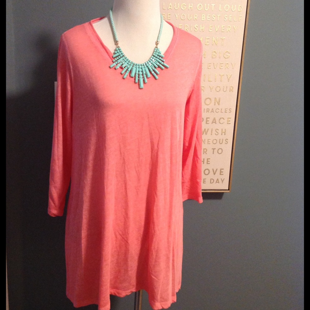 Motherhood Maternity 3/4 Sheer Sleeve Blouse