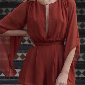 Jetset Diaries Pants - Jetset Diaries 'Ara' Romper in Rust Jetset Diaries Pants - Jetset Diaries 'Ara' Romper in Rust
