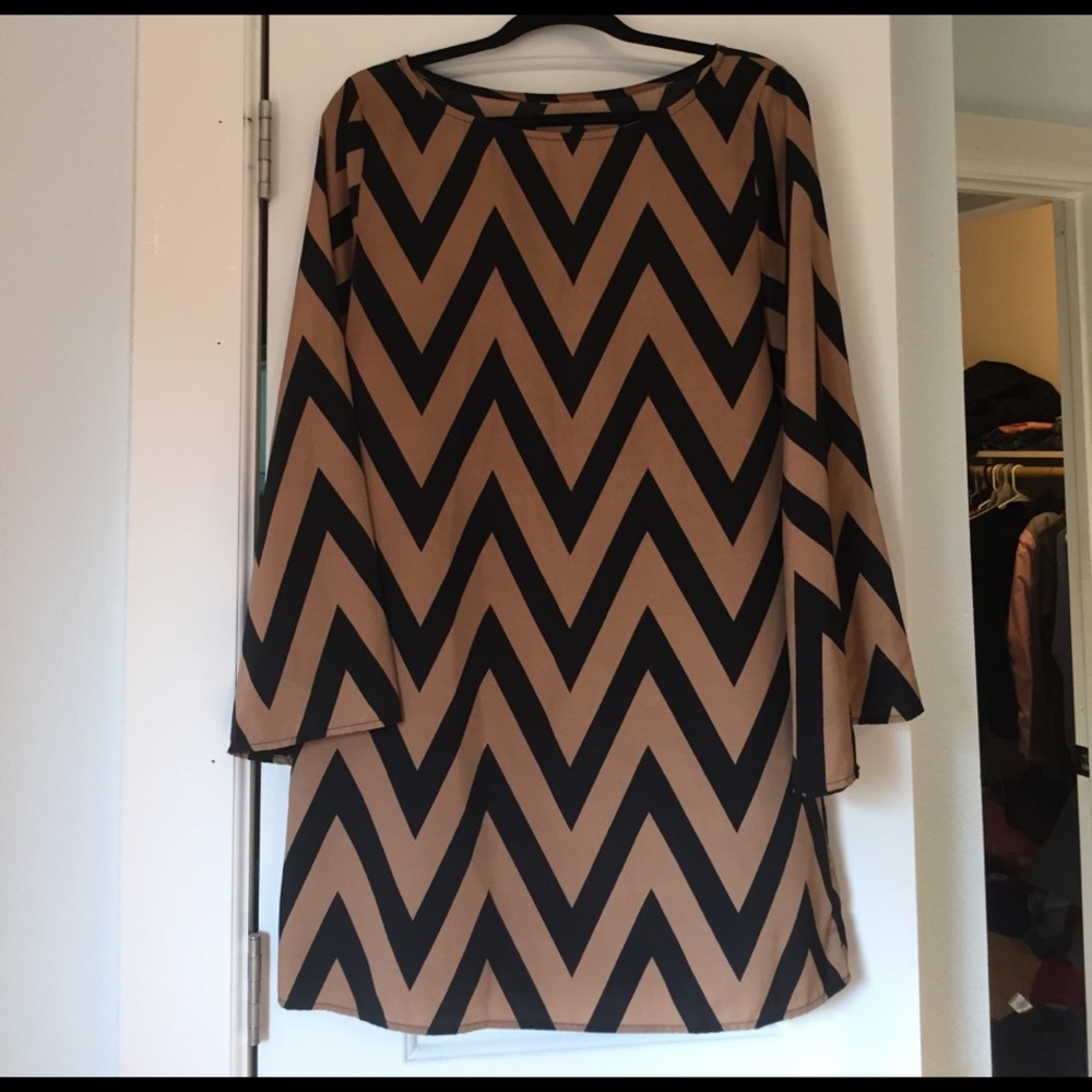 Brown and Black dress