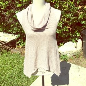 Taupe loose turtle neck top