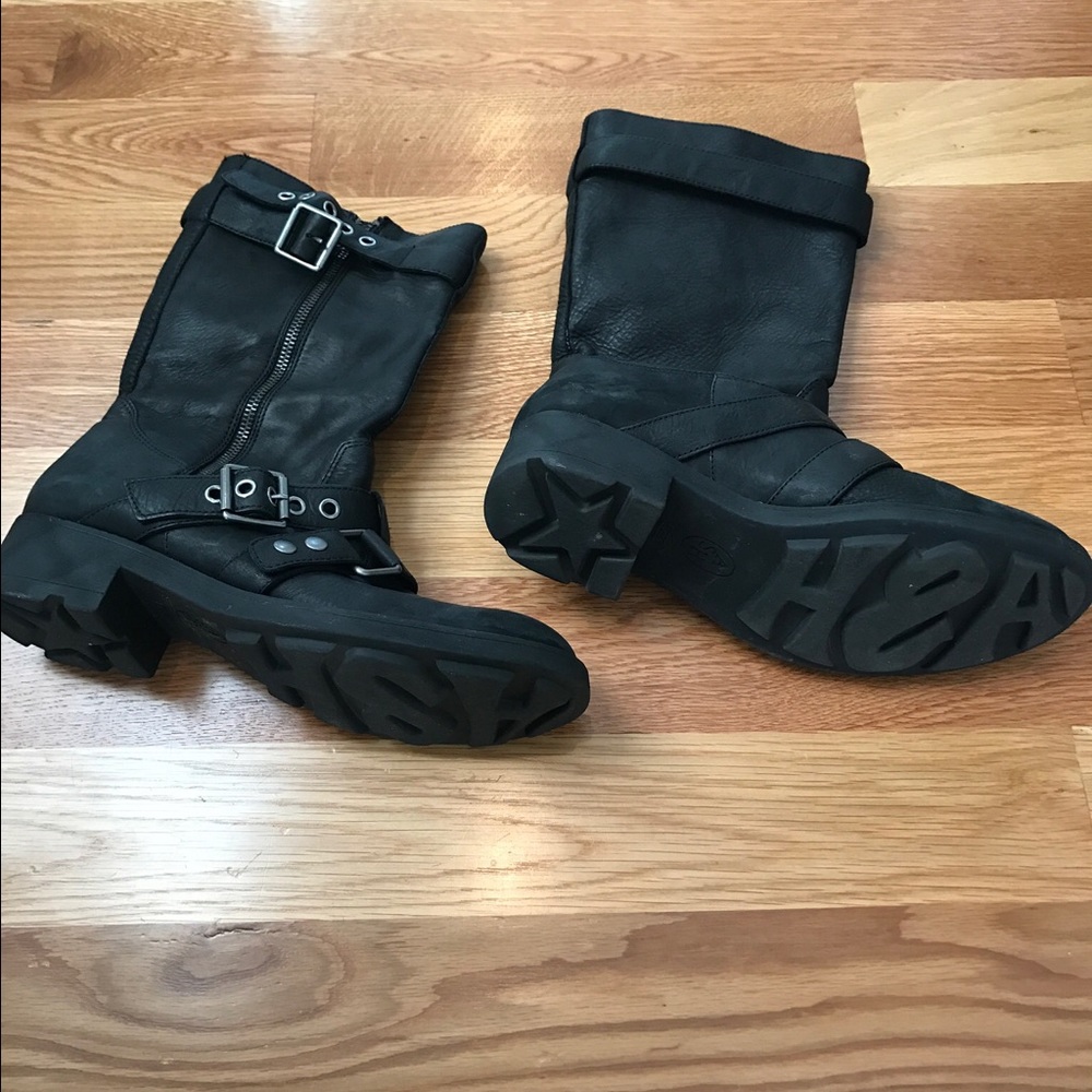 ASH Genuine Leather Motorcycle boots SIZE 41