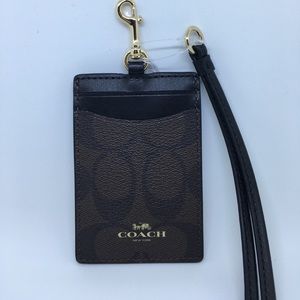Coach Signature PVC Lanyard ID Badge Holder