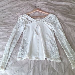 Open back lace top