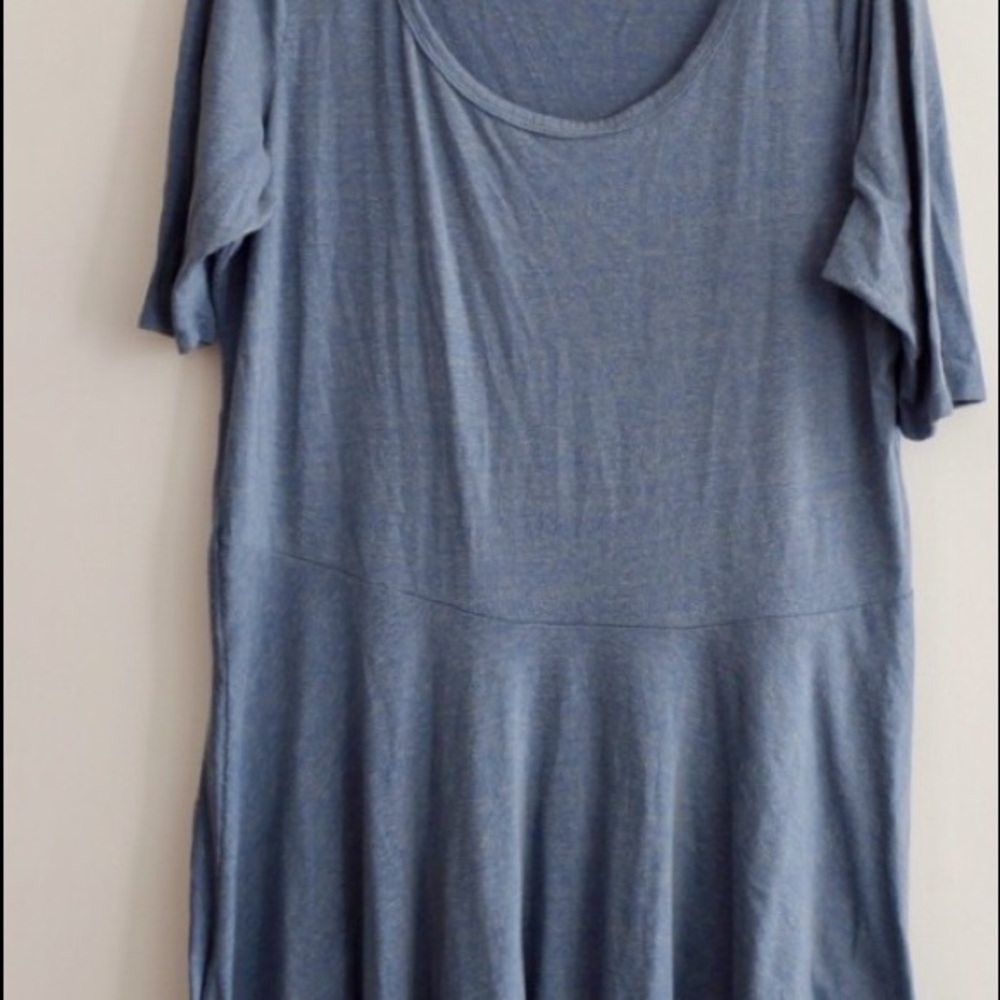 LuLaRoe Nicole Dress 3X Heathered Blue