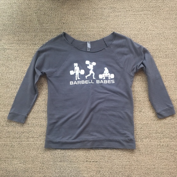 Barbell Babes Tops - Barbell Babes Boat Neck 3/4 Sleeve Sweater S