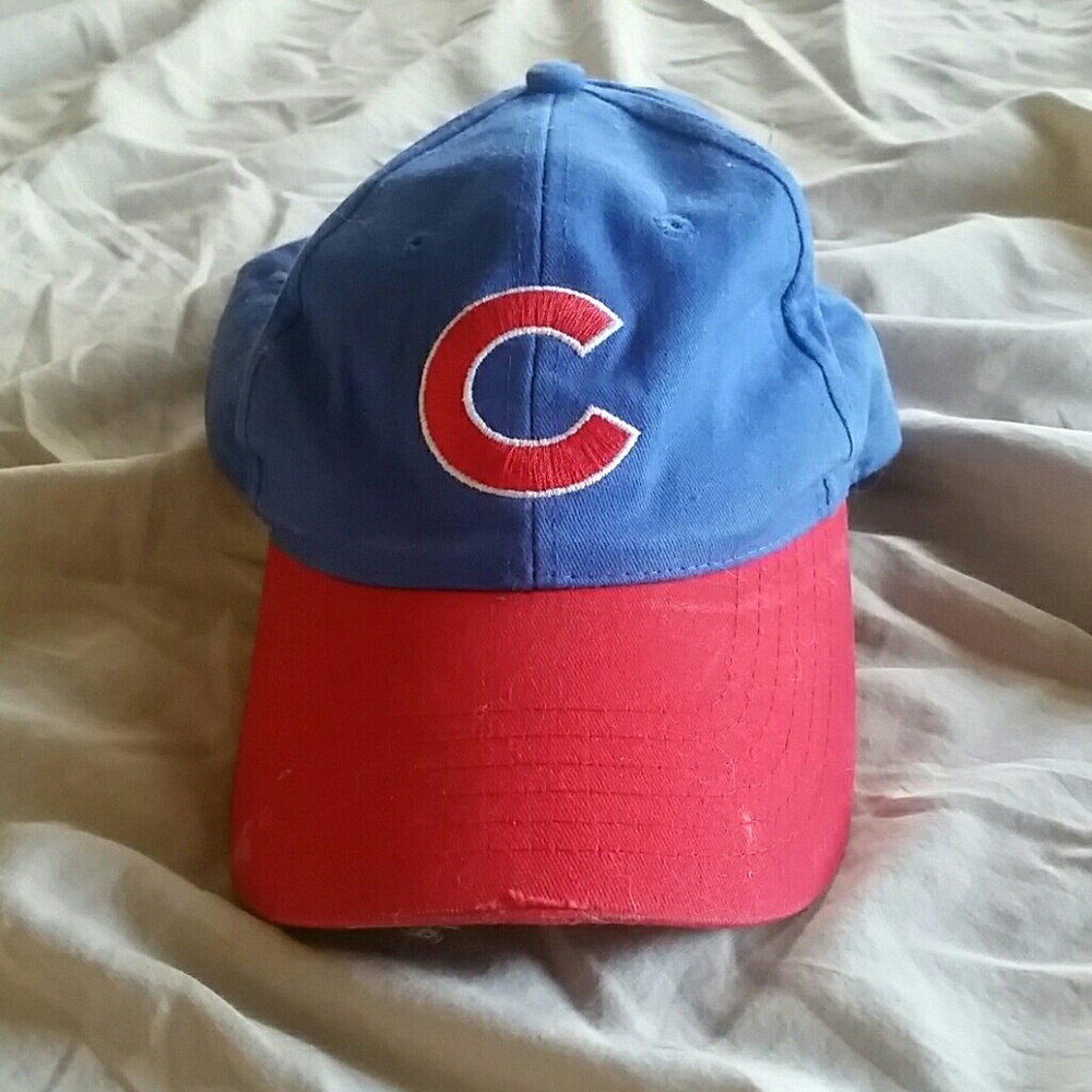 Old Beat Up Thrift Store Hipster Cubs Baseball Cap