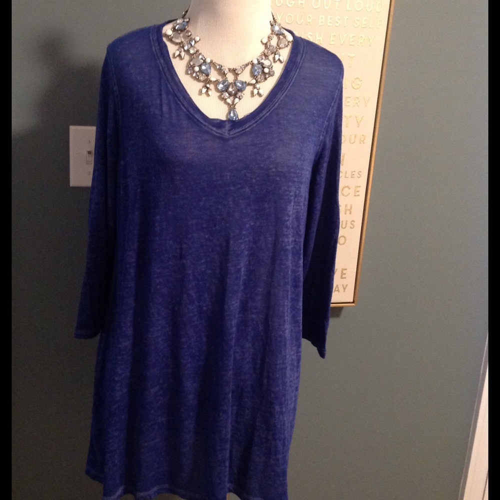 Motherhood Maternity 3/4 Sleeve Sheer Blouse