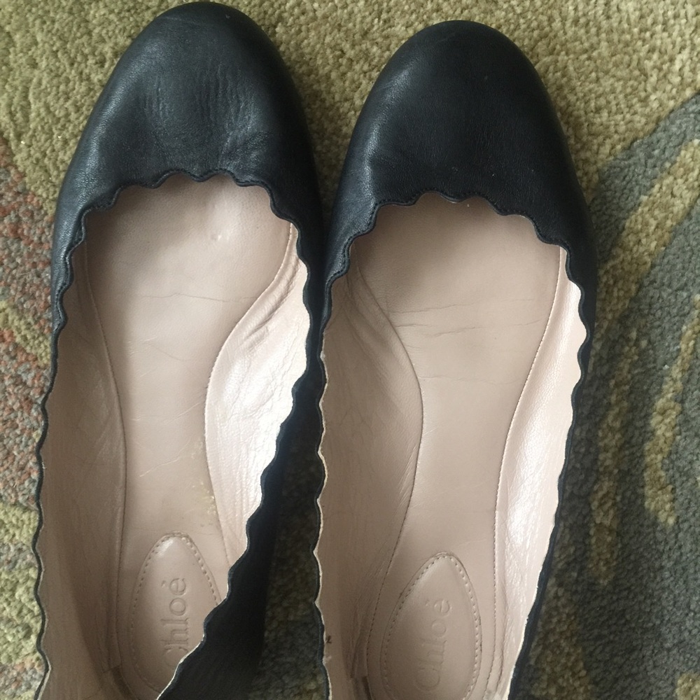 CHLOE "Lauren" scalloped ballet flat size 6