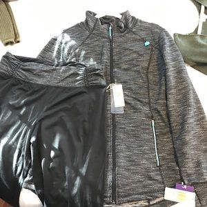 Tangerine workout jacket & yoga pants NWT