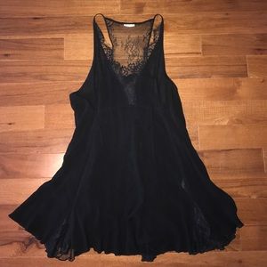 Black Lacey Free People Slip Dress