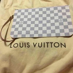 Authentic Damier Azur pochette pink