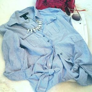 Blue Pinstripe Shirt