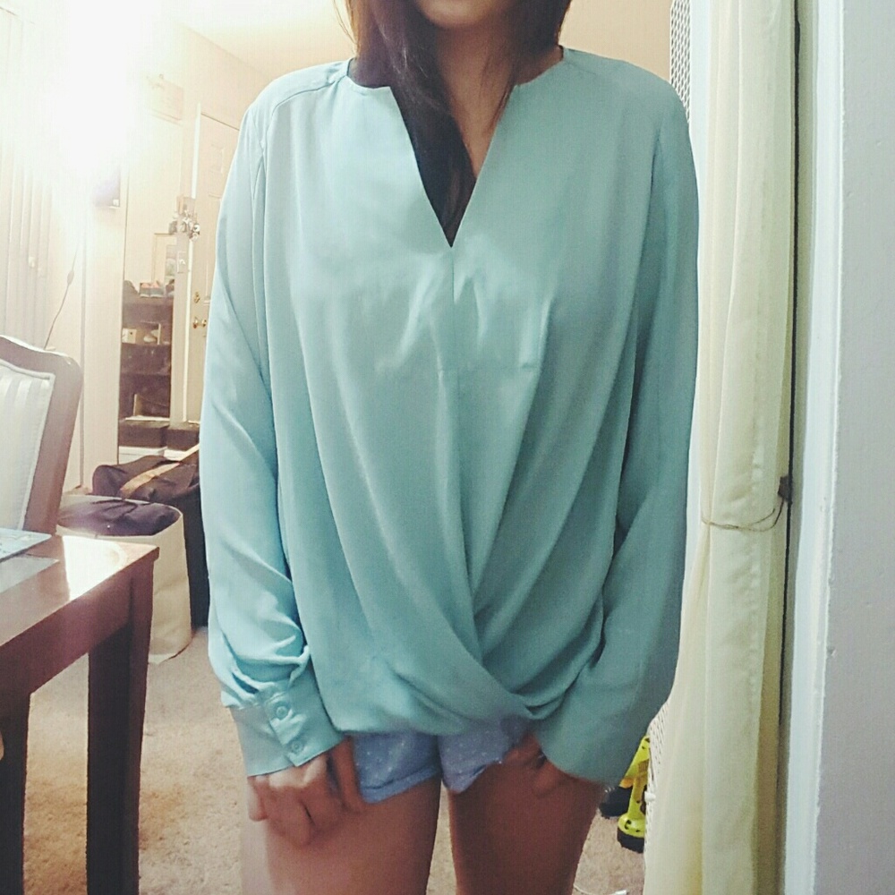 Mossimo Blue-Gray Blouse