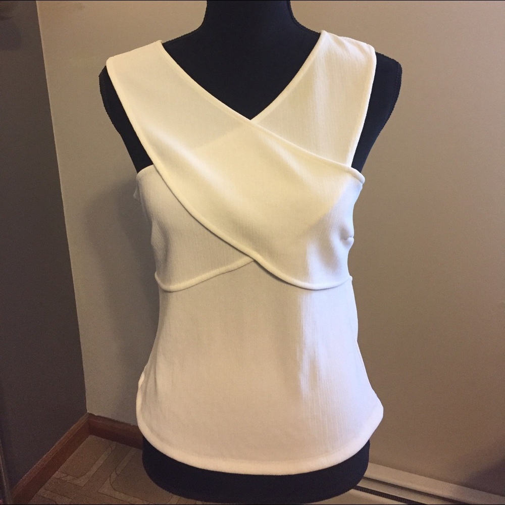 White H&M Crisscross sexy shirt