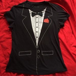 Tuxedo Print T-shirt AKA nerd chic!