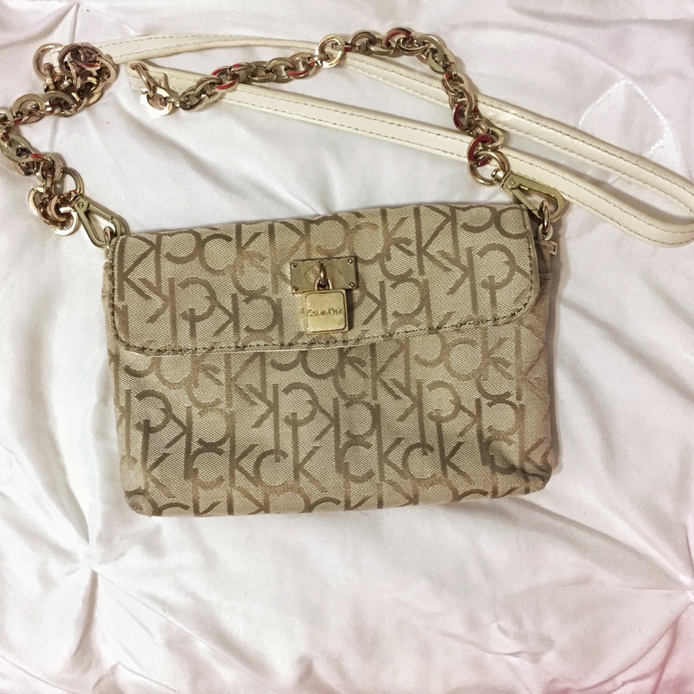 Calvin Klein new monogram crossbody purse / bag