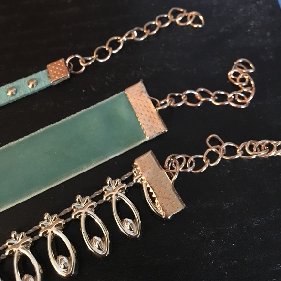 Aqua Blue Choker Trio - Picture 2 of 2
