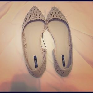 Unworn Nude Forever 21 Pointed Laser-Cutout Flats