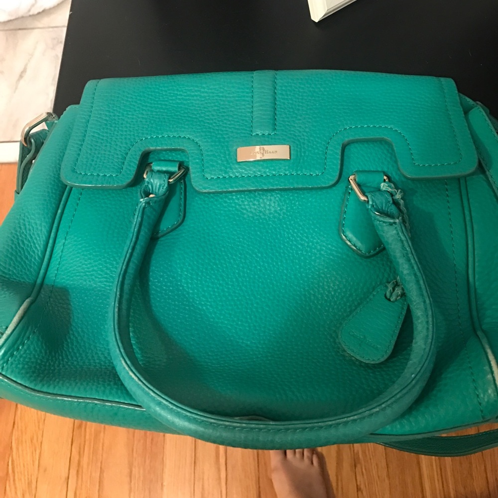 Cold Haan green spring hand bag